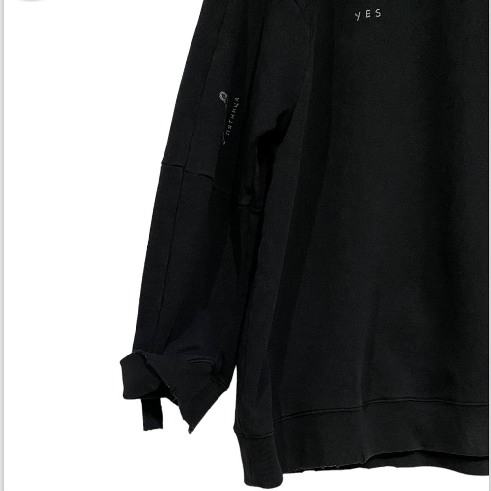 TTSWTRS  Logo Crew Neck Black Sweatshirt UNIFIT Distressed - Picture 8 of 11